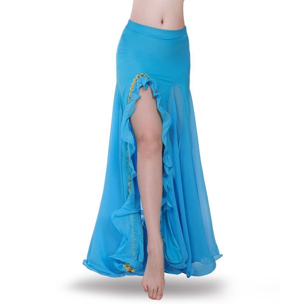 1998 Skirt Belly Dance Costume Dancing Dress High Split Beach Ruffle